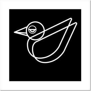 Minimalist Bird Lineart Posters and Art